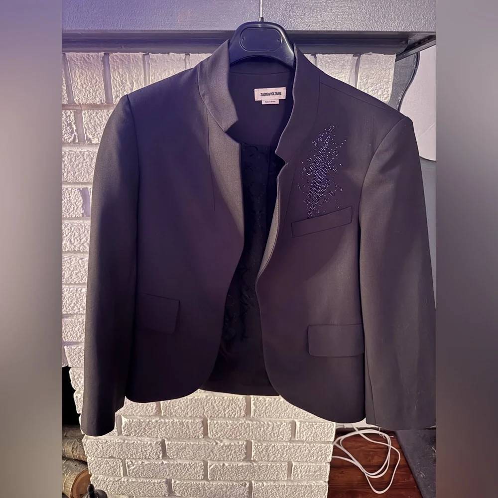🌟ZADIG AND VOLTAIRE VERYS BIS ROCK BLAZER🖤 - Picture 4 of 11
